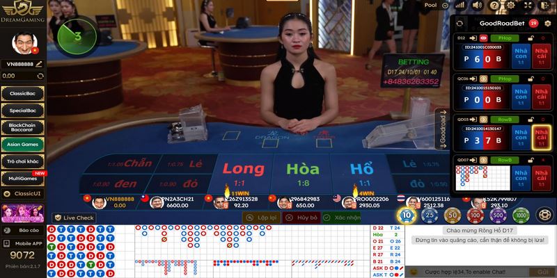 Rồng hổ là game cược được quan tâm bậc nhất tại DG Casino Kubet88